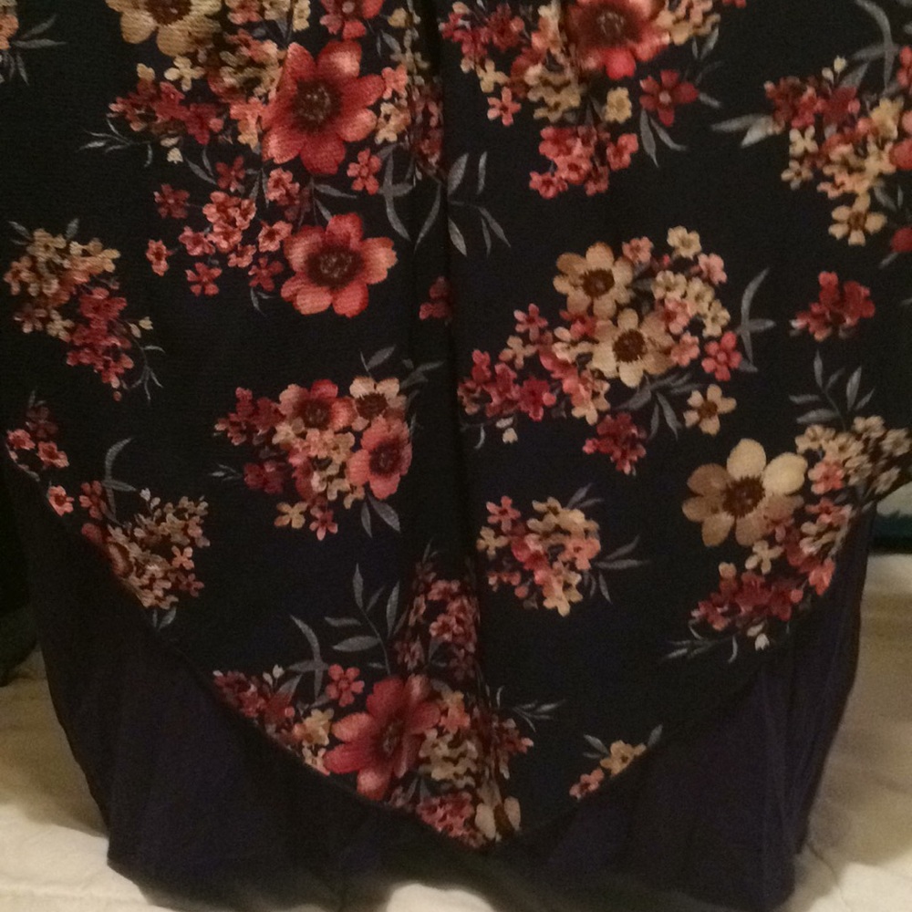 2piece shirt, chiffon floral over tank